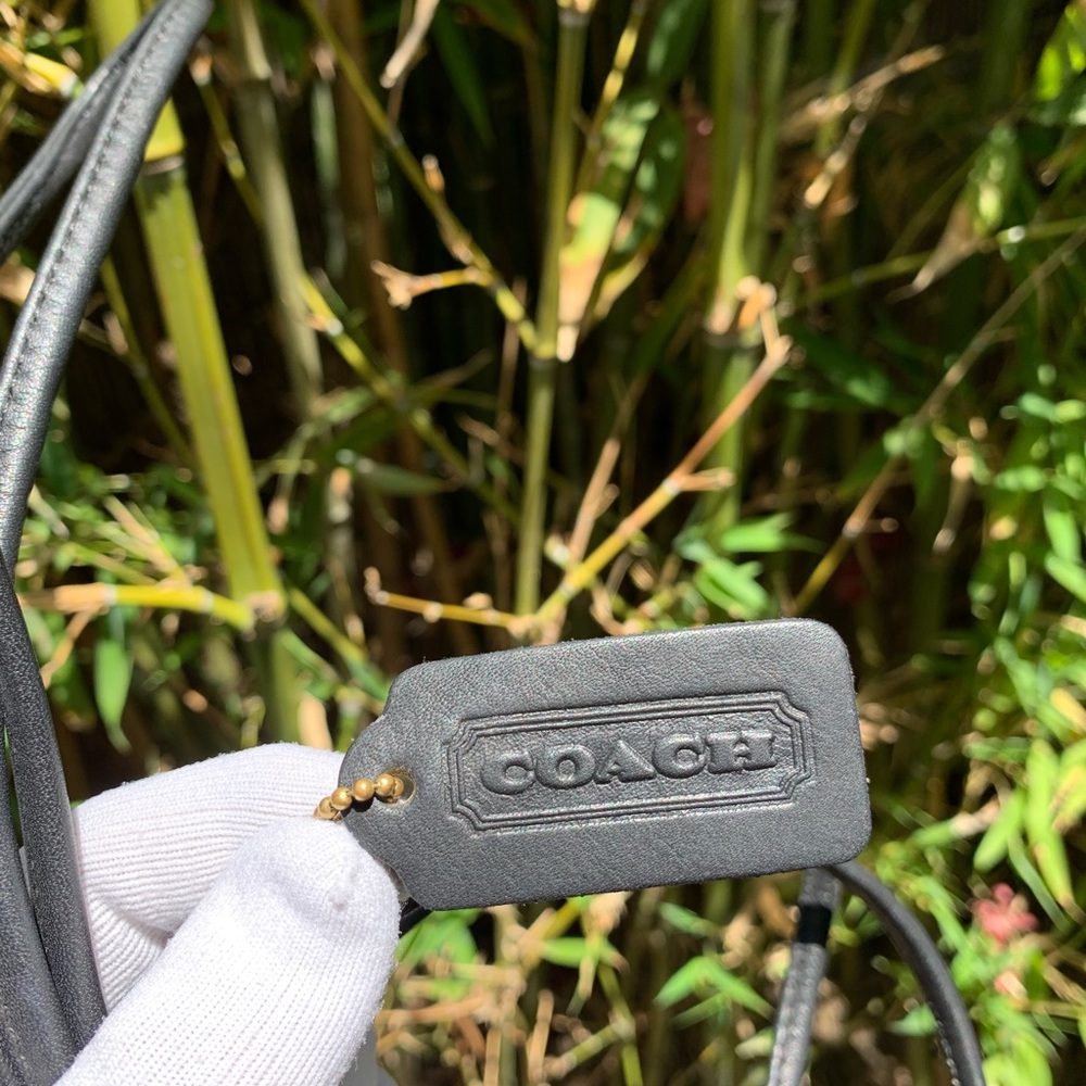 RARE vintage COACH 4144 Littleton mini black leather drawstring shoulder bag - Picture 7 of 15